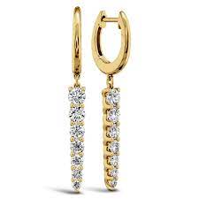18K Yellow Gold Round, 0.97ct., Drop
