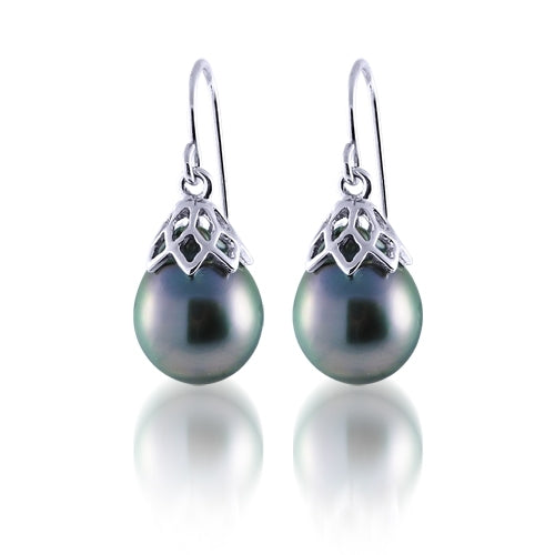 Sterling Silver White Drop Pearl