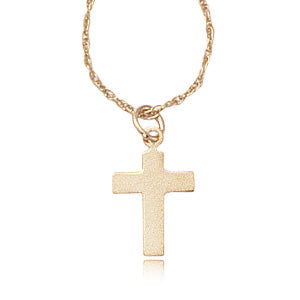 Religious 14K Yellow Polished Rope Gold Fashion Pendant Necklaces