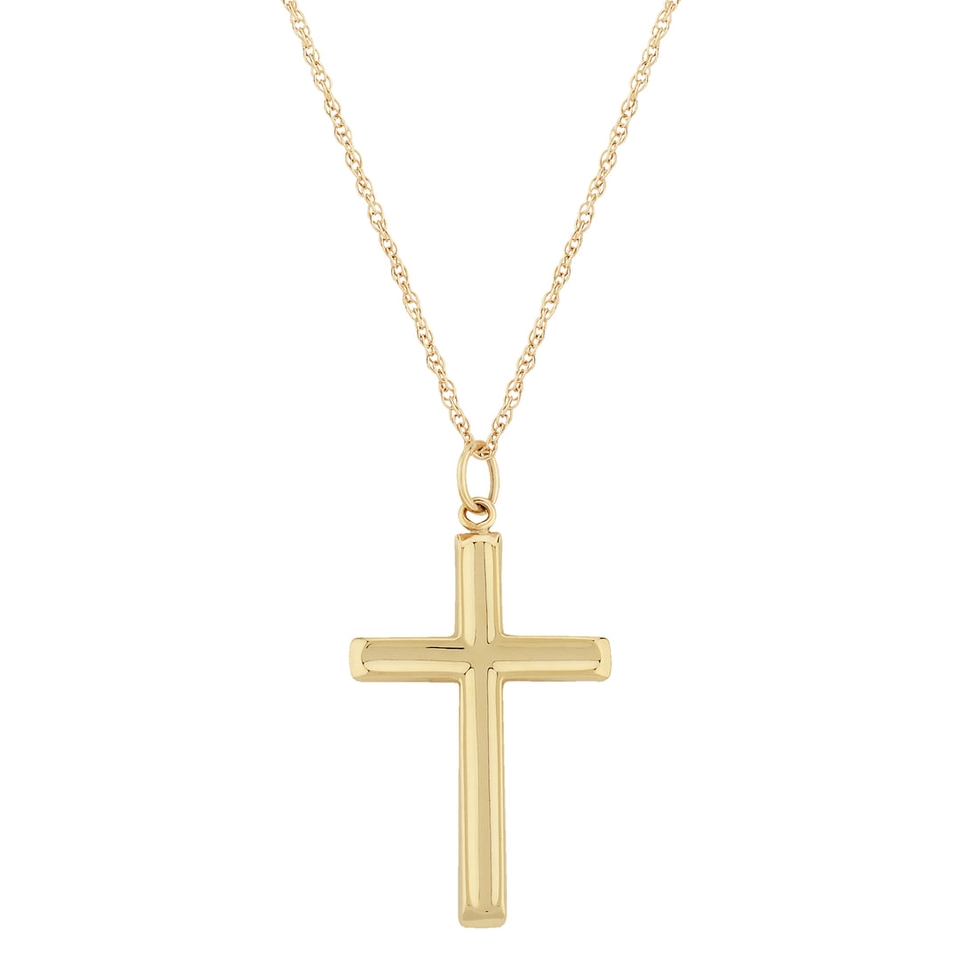Religious 14K Yellow Rope Gold Fashion Pendant Necklaces