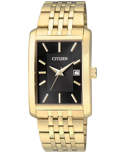 BH1673-50E Citizen Gold-Tone Quartz Watch with Black Dial