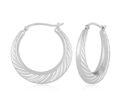 Small Hoop Sterling Silver White