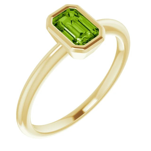 24K Yellow ct. Gemstone Women's Colored Stone Rings