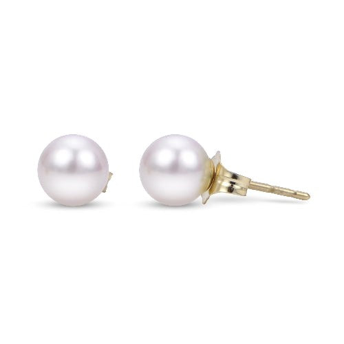 14K Yellow Stud Pearl