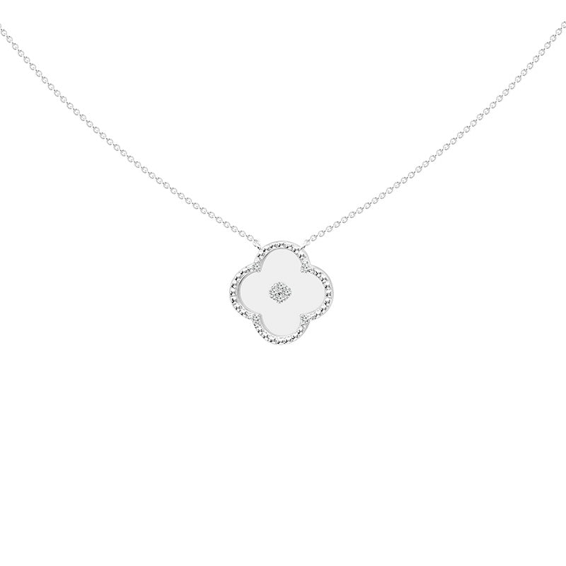 Nature Pendant White 14K 0.065ct. Round