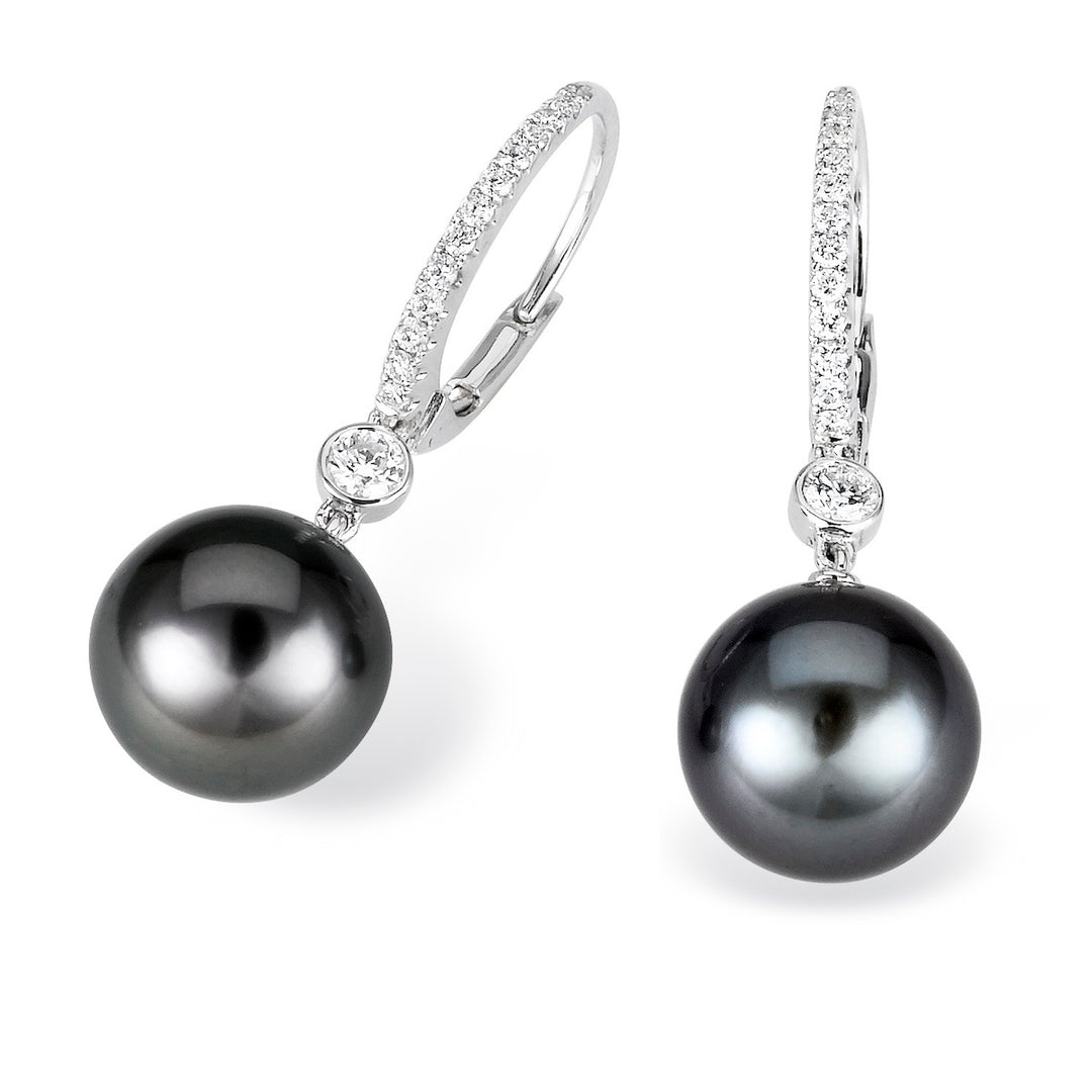 14K White Drop Tahitian Pearl