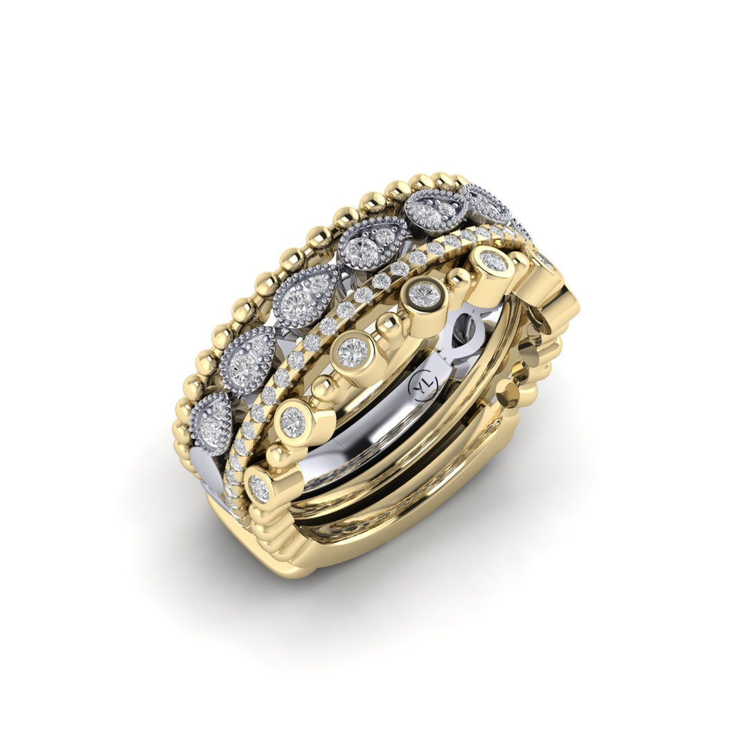 Diamond Wedding Bands  -  Women'