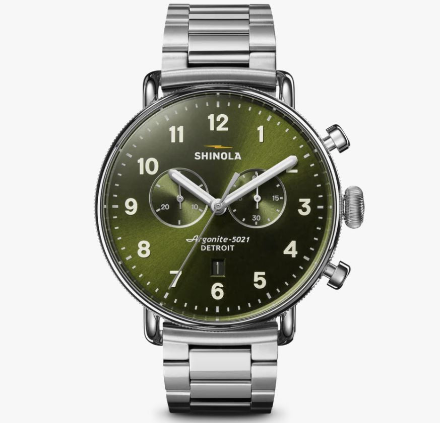 Men's SHINOLA, Canfield Argonite 5021.D Quartz Green 50m