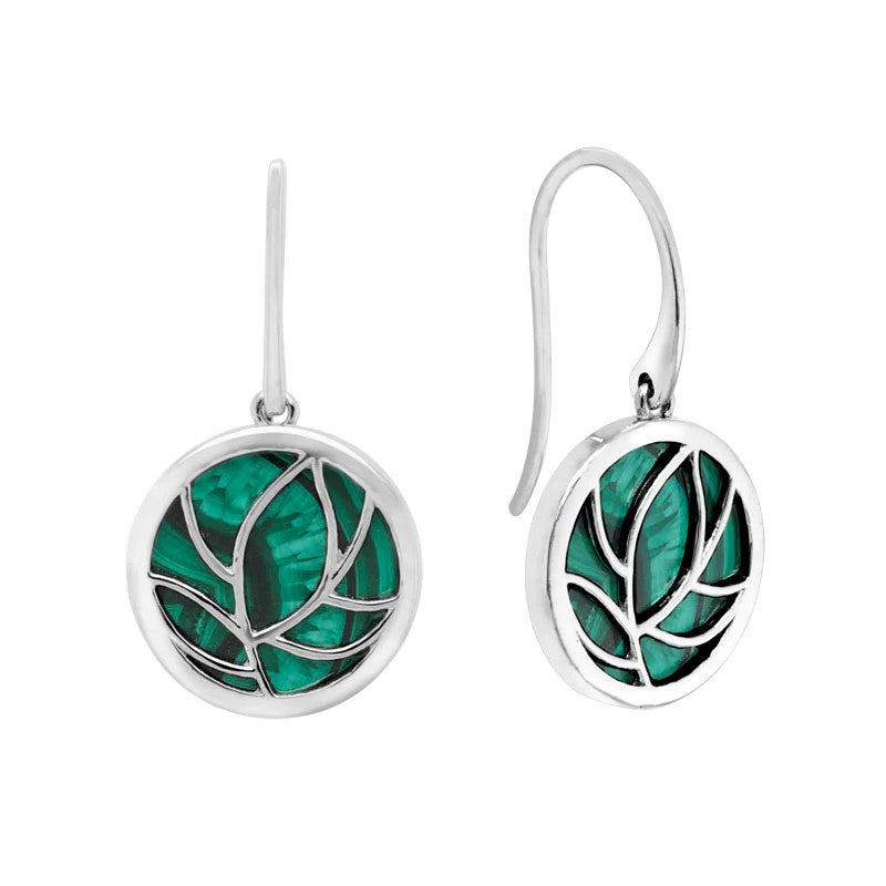 Rhodium Geometric Dangle Sterling Silver White