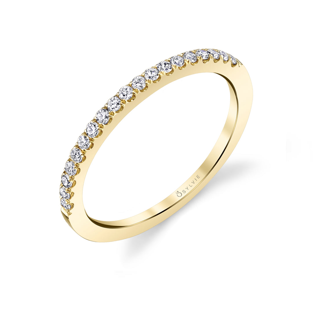 14K Yellow Gold 0.16ct. Round Women's Wedding Band