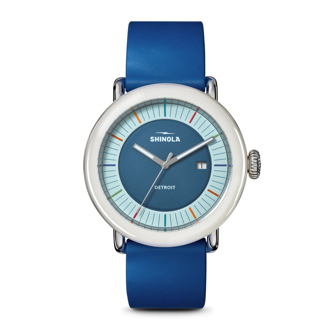 Men's SHINOLA, Detrola, Argonite 705 Quartz, Blue, 50m