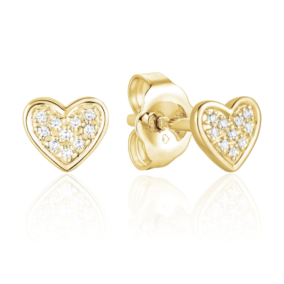 14K Yellow Gold Round, 0.04ct., Stud