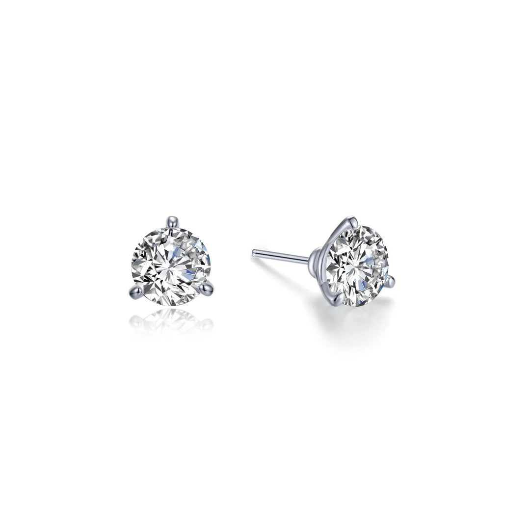 Polished Stud Sterling Silver White