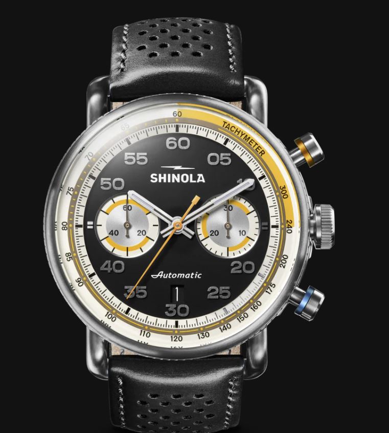 Men's SHINOLA, Canfield Sellita SW510.bha Black 100m