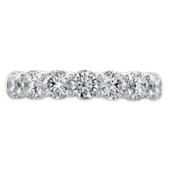 Lady's White Polished 18 Karat Hearts On Fire Signature 7-Stone Wedding Band Size 5 With 7=0.79Tw Round G/H In Color, V.S.2 - S.I.1 Clarity Diamonds